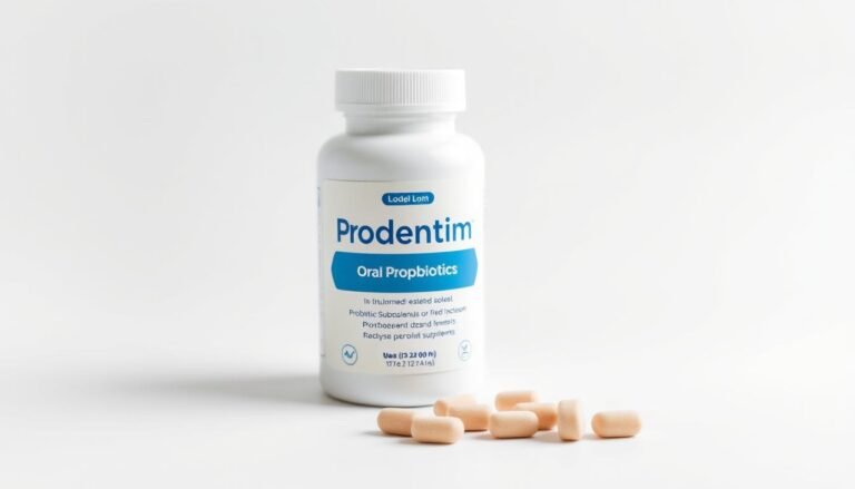 Prodentim oral probiotic supplement bottle and tablets for 2025 reviews